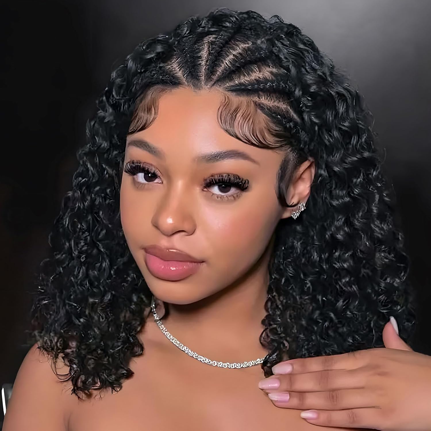 Glueless Wear And Go Human Hair Wig - شعر مستعار بوب بضفائر كورنرو، شعر