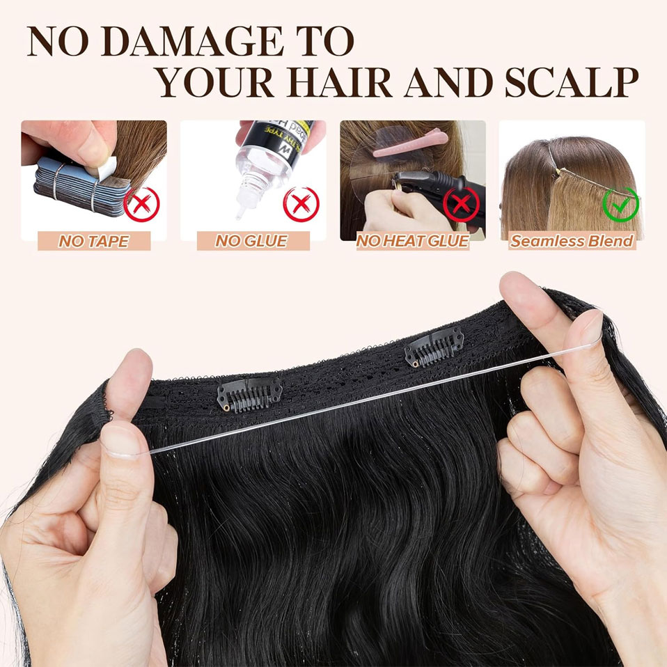 S-noilite سلك في الشعر البشري  - مراجعة Invisible Tape In Extensions Real Hair وسعره