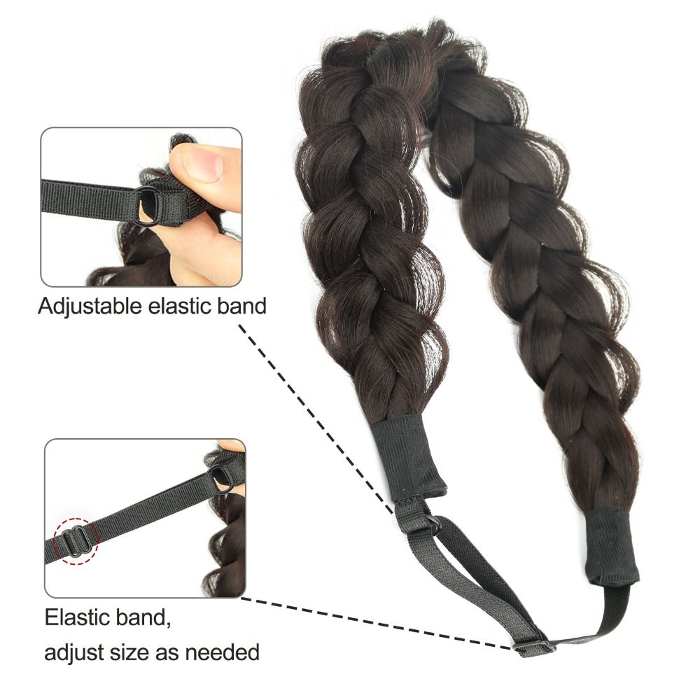عصابة رأس شعر مضفرة قابلة للتع - مراجعة Synthetic Braided Wigs For Black Women وسعره