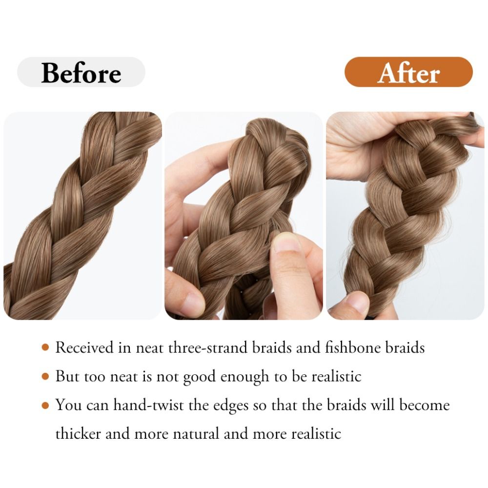 عصابة رأس شعر مضفرة قابلة للتع - مراجعة Synthetic Braided Wigs For Black Women وسعره
