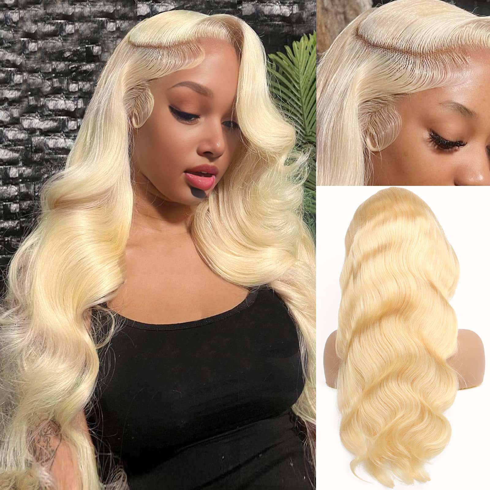 باروكة شعر طبيعي 613 بلون أشقر - مراجعة 613 Blonde Body Wave Lace Front Wig وسعره